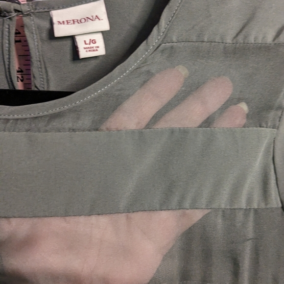 Merona Blouse with sheer inset - Picture 4 of 6